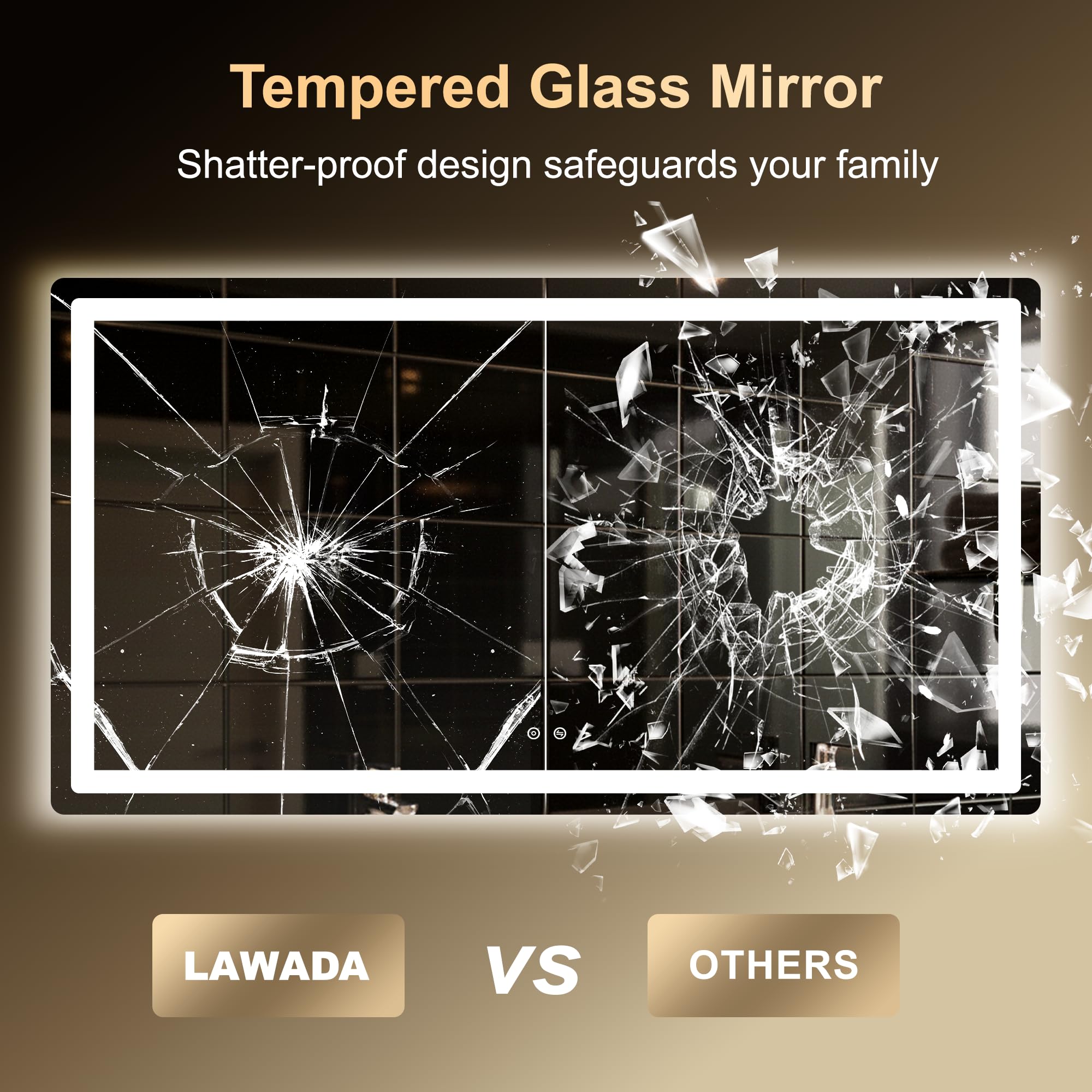 LAWADA installation options for horizontal or vertical mounting.