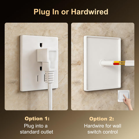 LAWADA plug-in or hardwired setup simplifies bathroom wiring.