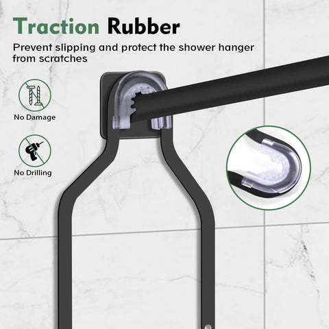 Lawhood-Mijin anti-slip collar stabilizes the rack during showers.