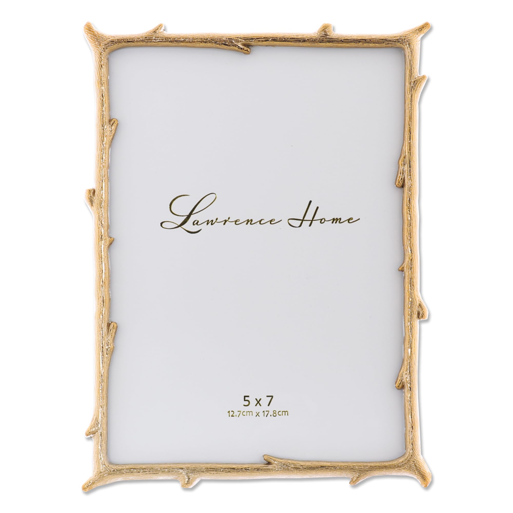 Lawrence Frames 712557 gold branch design frame for wall or tabletop display, elevating photos with a gold accent.