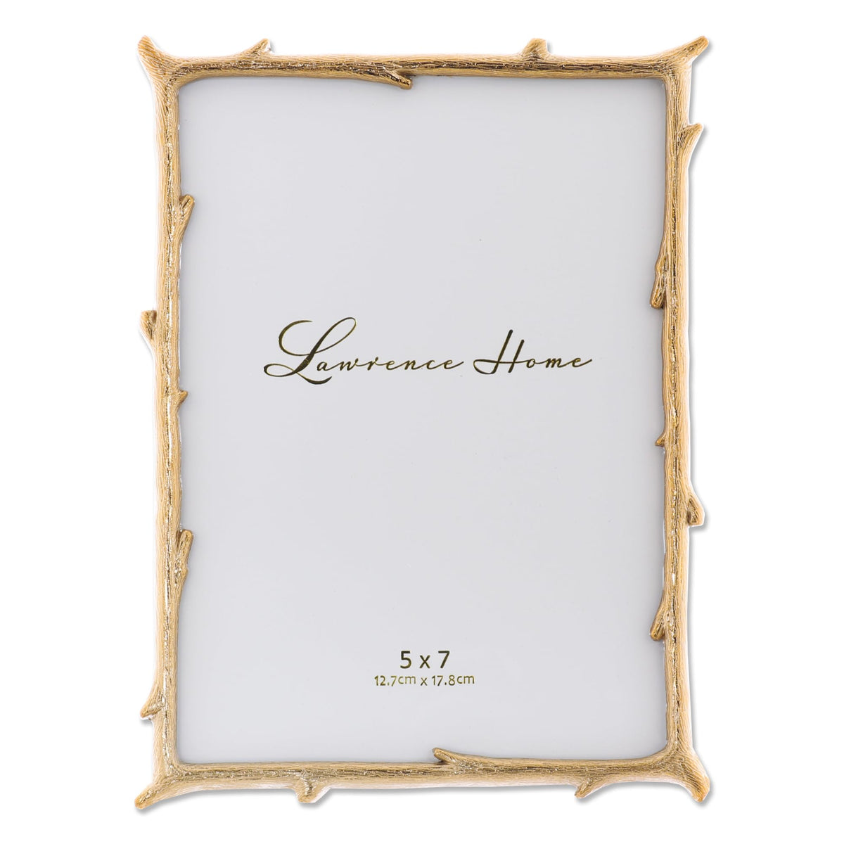 Lawrence Frames 712557 gold branch design frame for wall or tabletop display, elevating photos with a gold accent.
