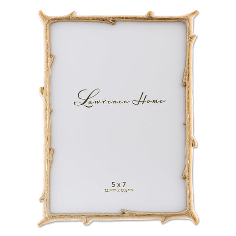 Lawrence Frames 712557 gold branch design frame for wall or tabletop display, elevating photos with a gold accent.