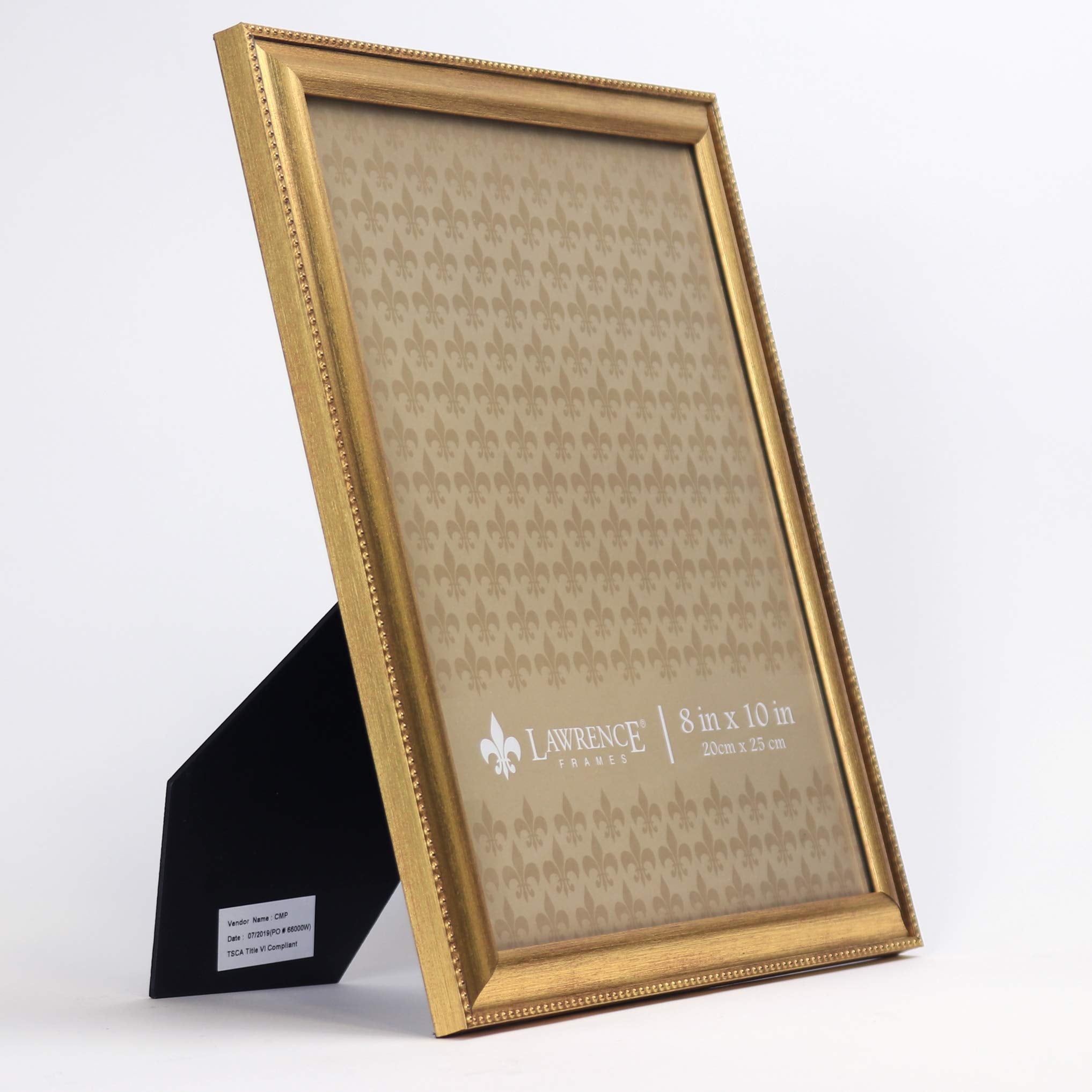 Lawrence Frames burnished gold bead detail enhances any décor.