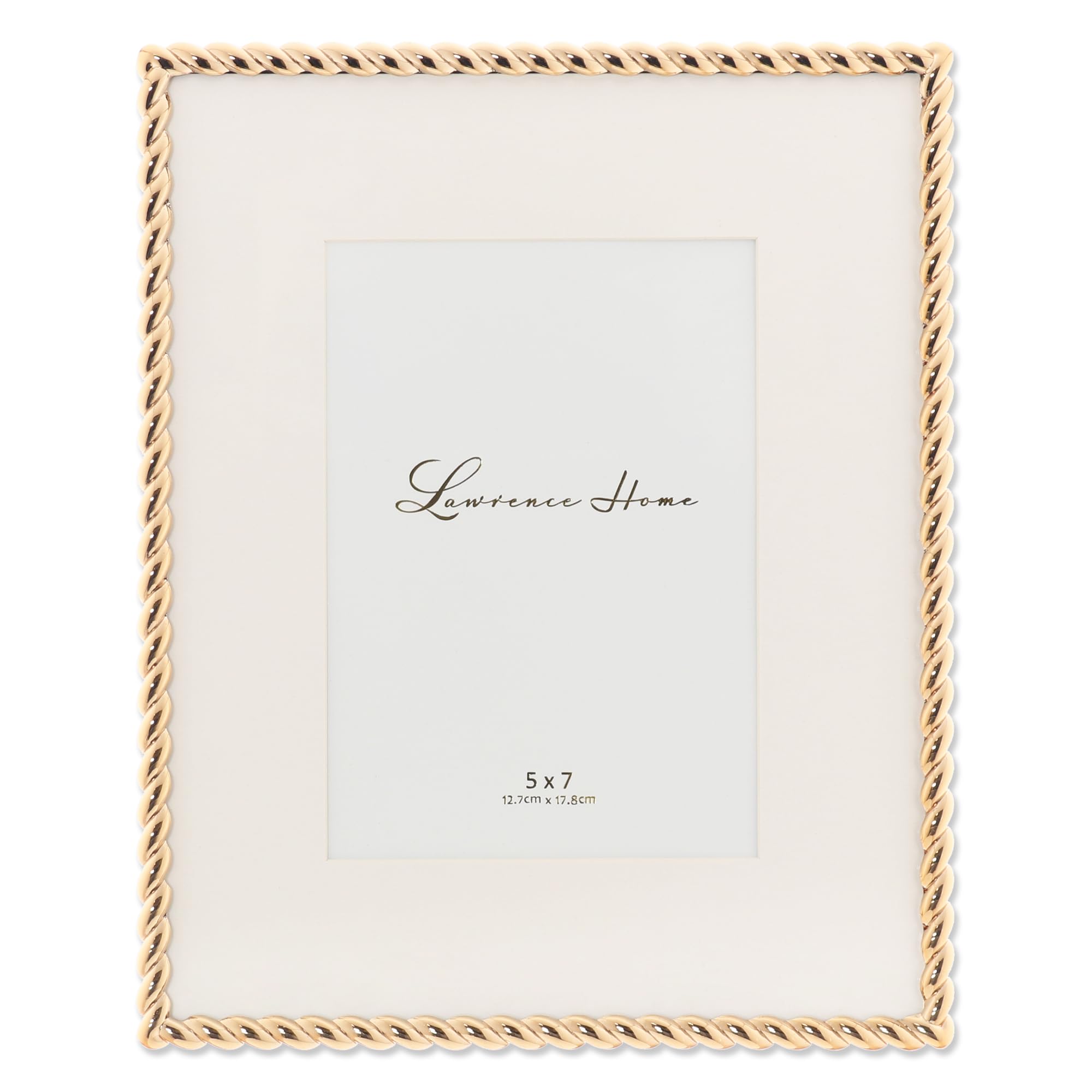Lawrence Frames Rope Design Gold Frame 8x10 with rope motif, ideal for wall or tabletop display