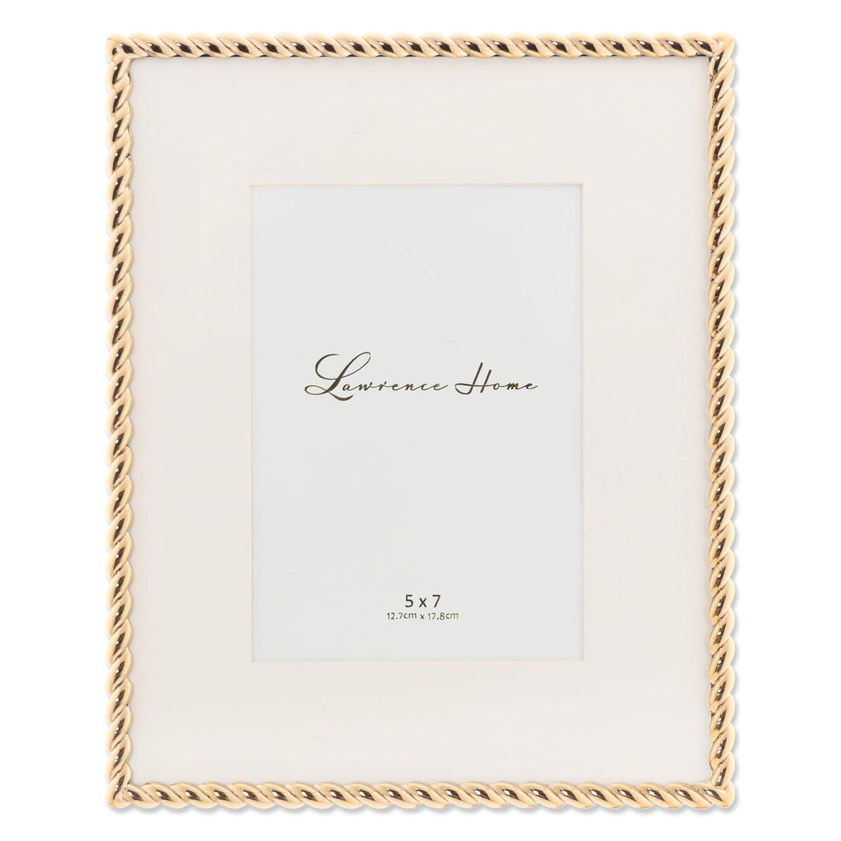 Lawrence Frames Rope Design Gold Frame 8x10 with rope motif, ideal for wall or tabletop display