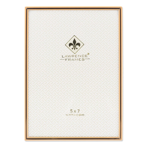 Lawrence Frames Simply Gold 5x7 frame front view, ideal for tabletop or wall display.