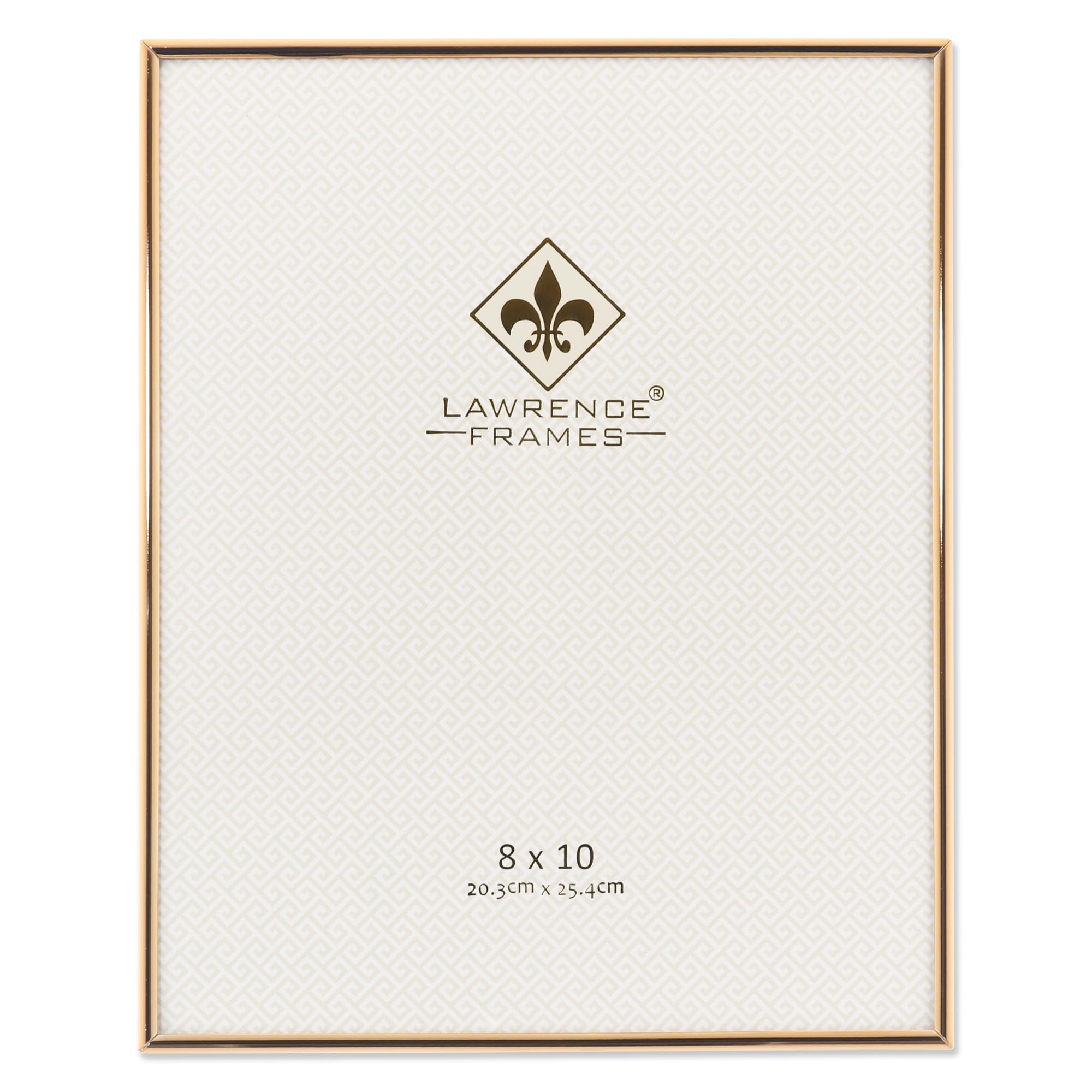 Lawrence Frames Simply Gold metal frame for 8x10 photos, versatile vertical or horizontal display