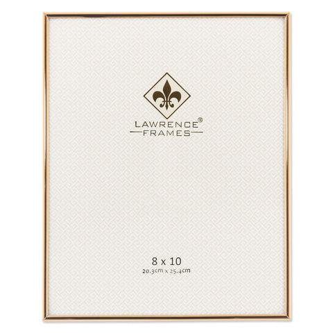 Lawrence Frames Simply Gold metal frame for 8x10 photos, versatile vertical or horizontal display