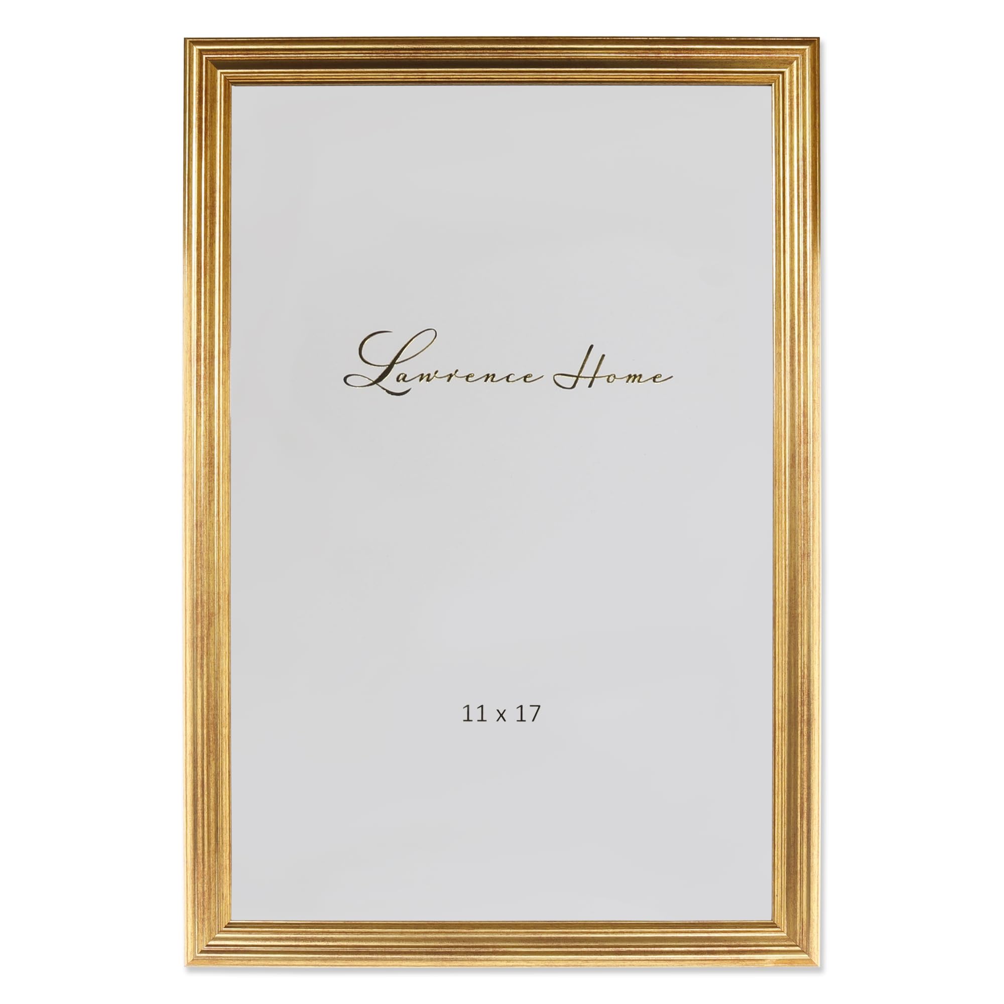Lawrence Sutter Burnished Gold 11x17 frame ideal for wall display.
