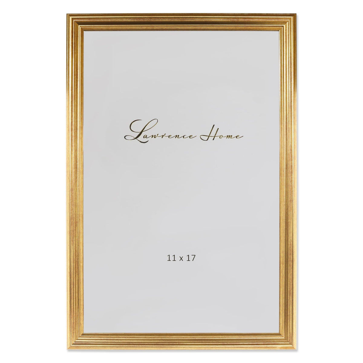 Lawrence Sutter Burnished Gold 11x17 frame ideal for wall display.