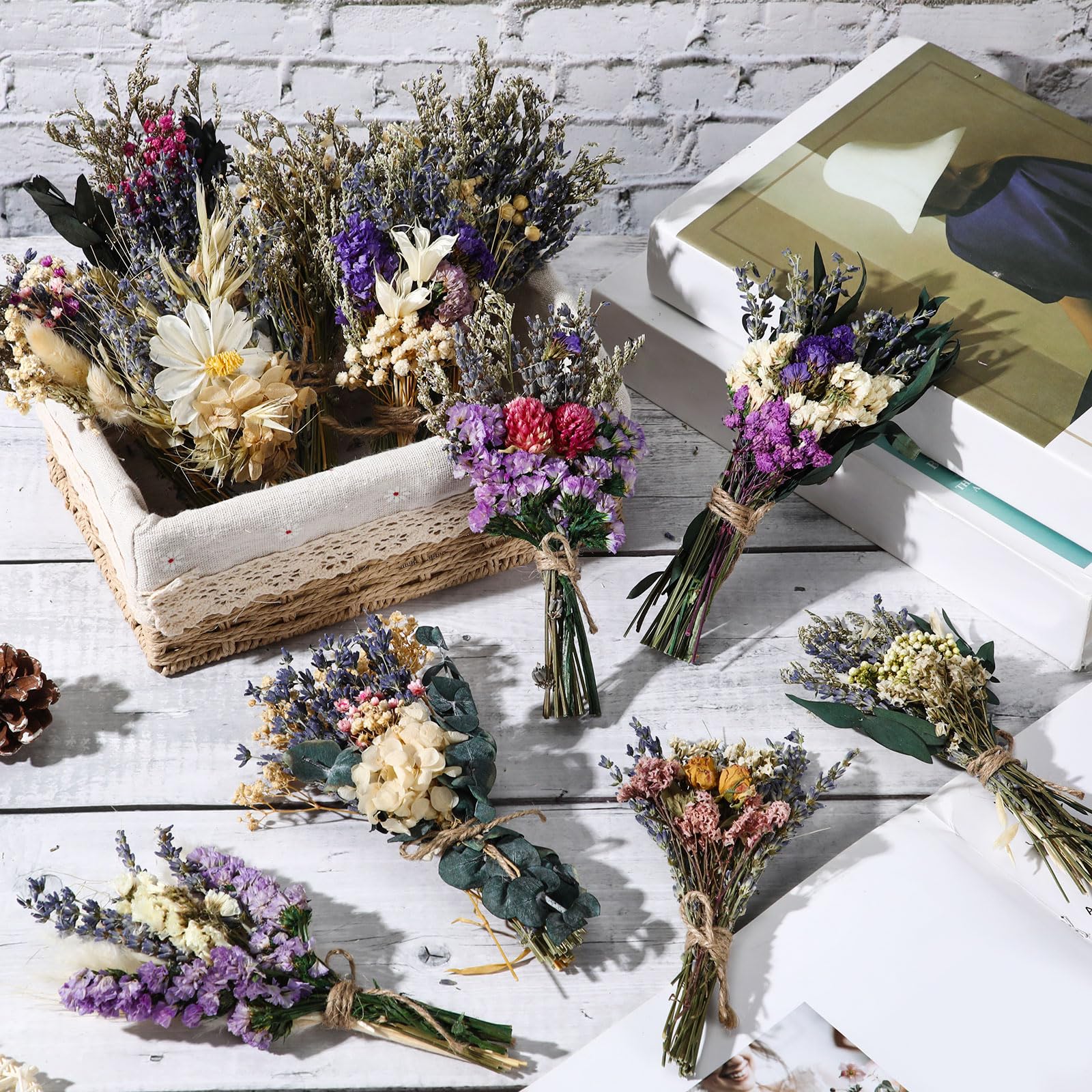 Layhit natural dry flowers with subtle fragrance for crafts and tables
