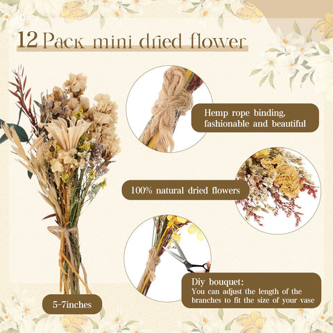 Layhit mini dried bouquet closeup showcasing natural textures and handmade charm.