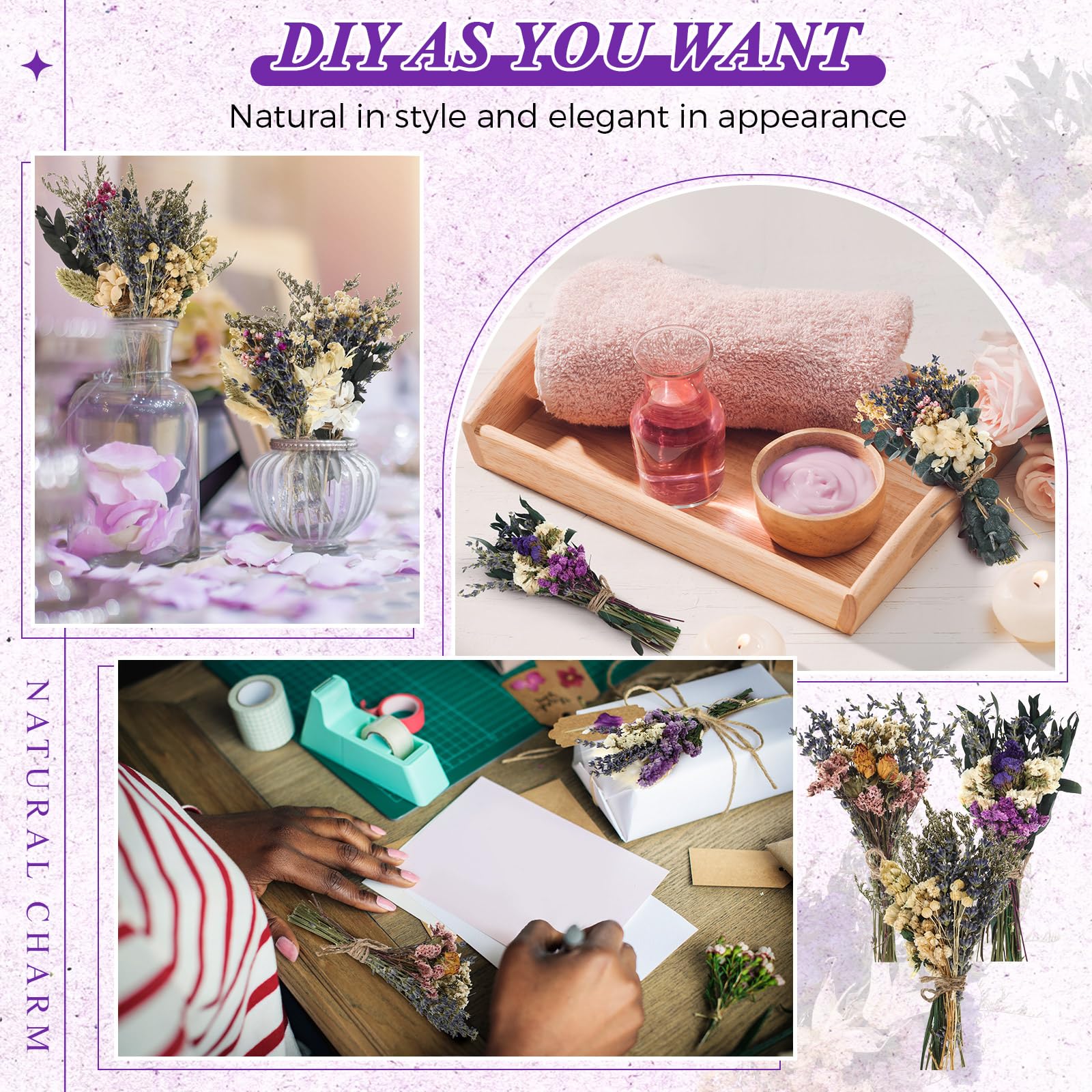Layhit dried flower bundles ideal as gifts and table accents
