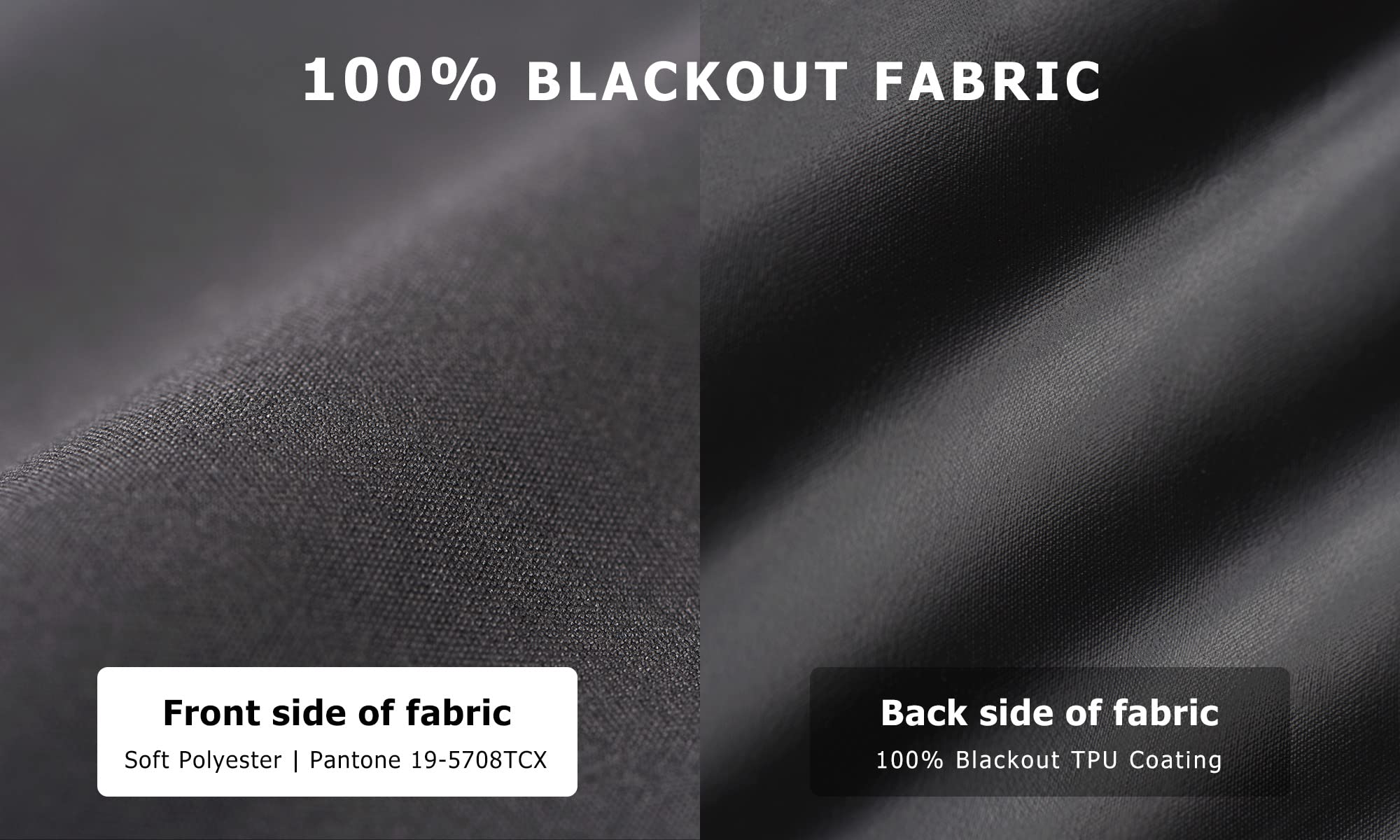 LazBlinds blackout fabric close-up showing dense weave for light control.