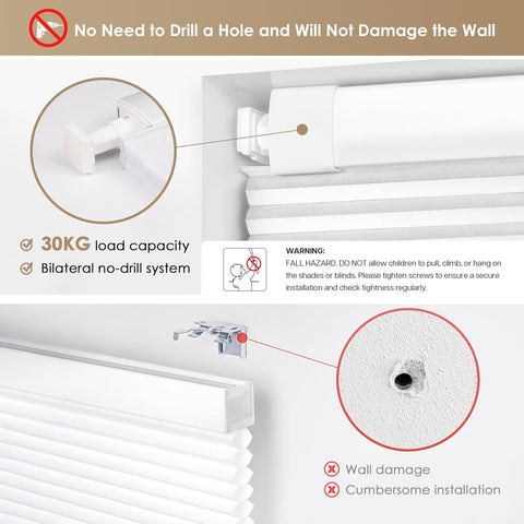 LazBlinds cordless operation offers safe, child-friendly window shading.