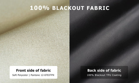 LazBlinds cordless cream shade close-up of fabric and blackout layer