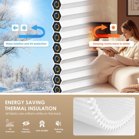 LazBlinds light-filtering fabric provides privacy with soft daylight.