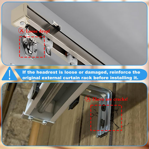 LAZTZQ internal curtain rod set renter-friendly no-drilling upgrade