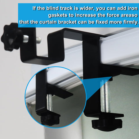 LAZTZQ internal curtain rod set rust-proof black finish durability