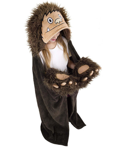 Lazy One Bigfoot hooded blanket with a cozy face hood for warmth.