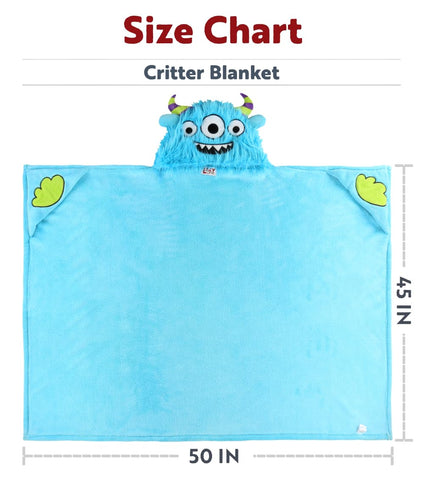Lazy One dinosaur hooded blanket offers costume-friendly play and security.