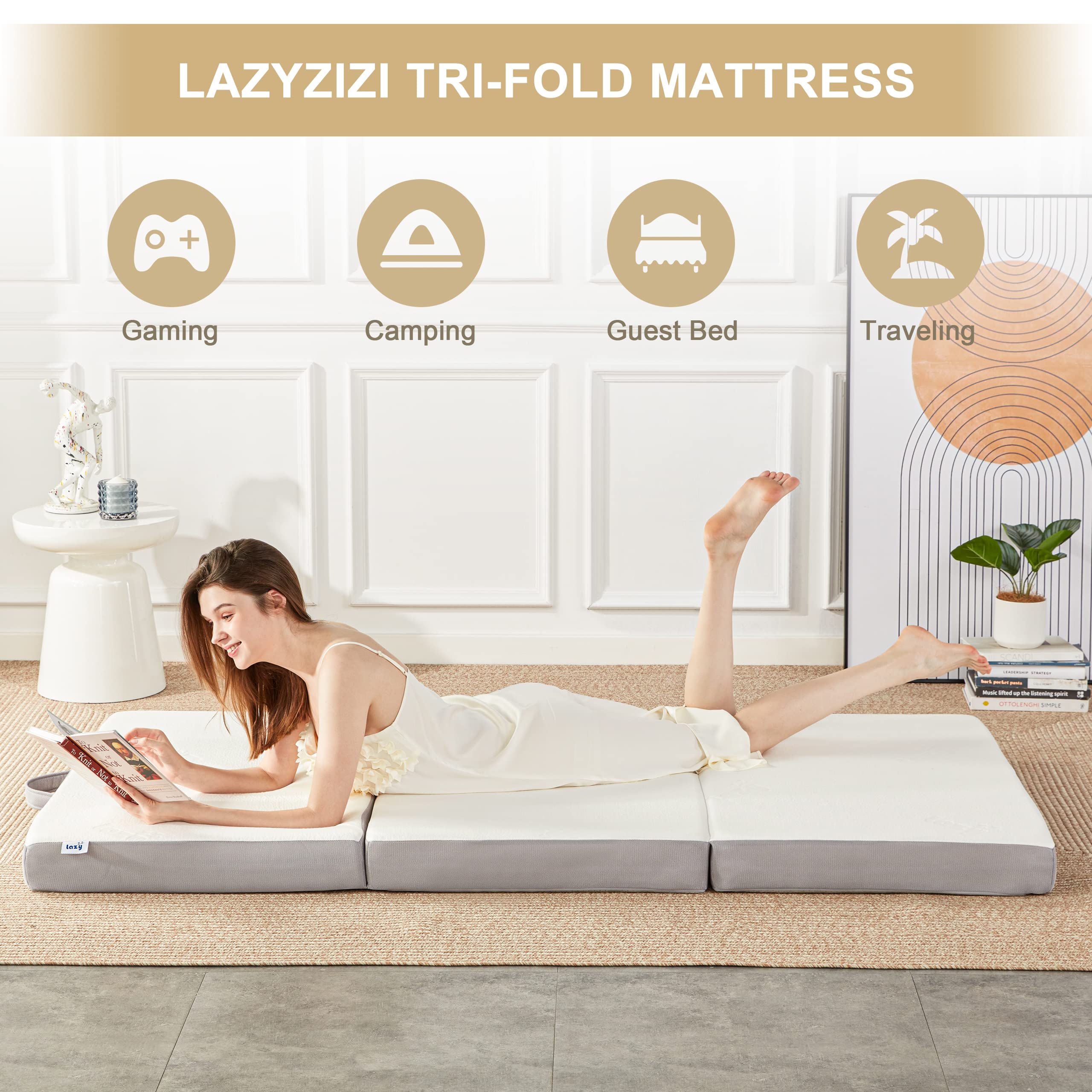 Lazyzizi non-slip bottom keeps mattress stable during use
