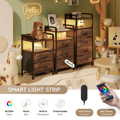 Lazzanto night stand AC outlets to power devices overnight