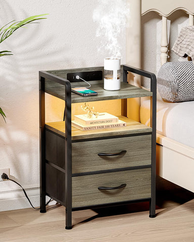 Lazzanto night stand charging station keeps devices powered without clutter