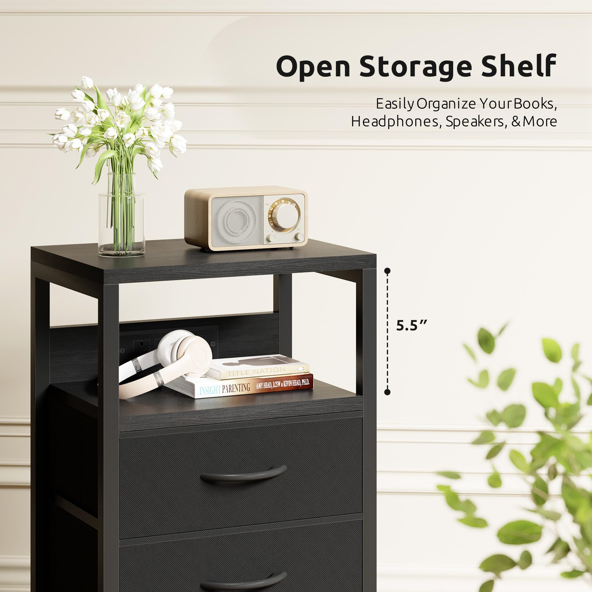 Lazzanto nightstand durable materials support long lasting use