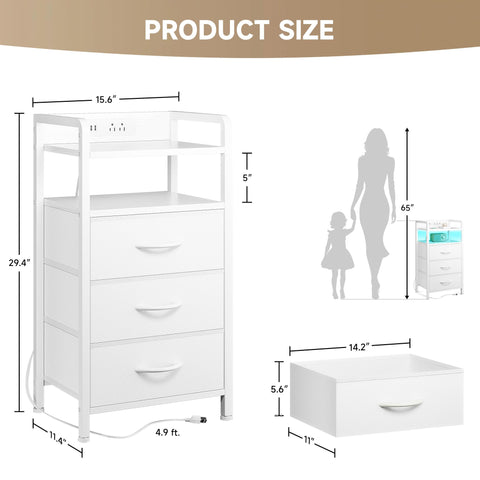 Lazzanto Night Stand sleek white finish complements various bedroom styles.