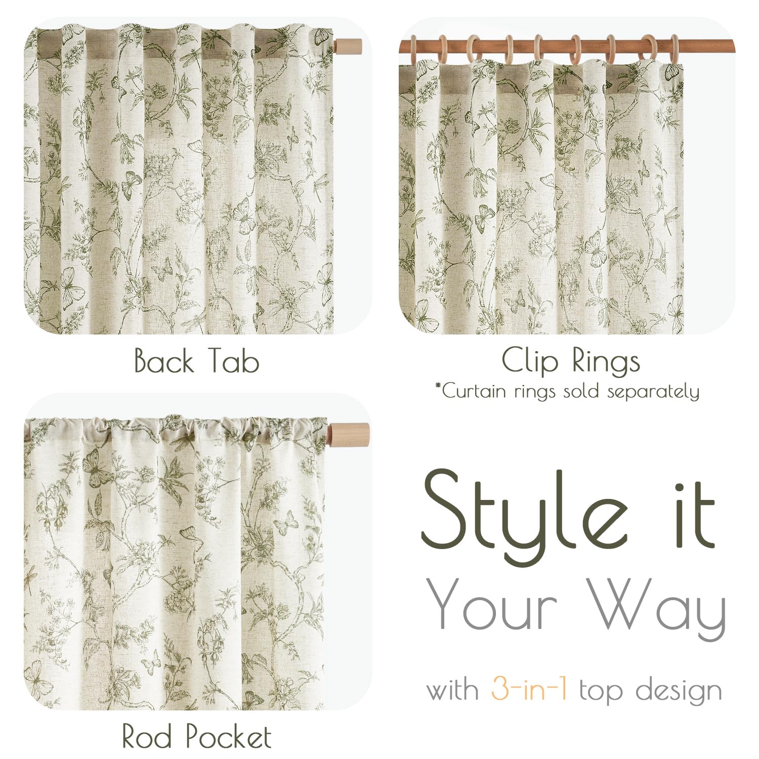 Lazzzy Charlotte botanical print creates subtle dimension on wall.
