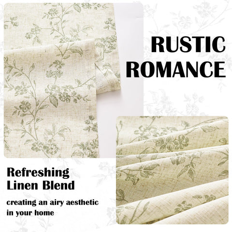 Lazzzy linen farmhouse curtains back-tab detail offers flexible hanging options