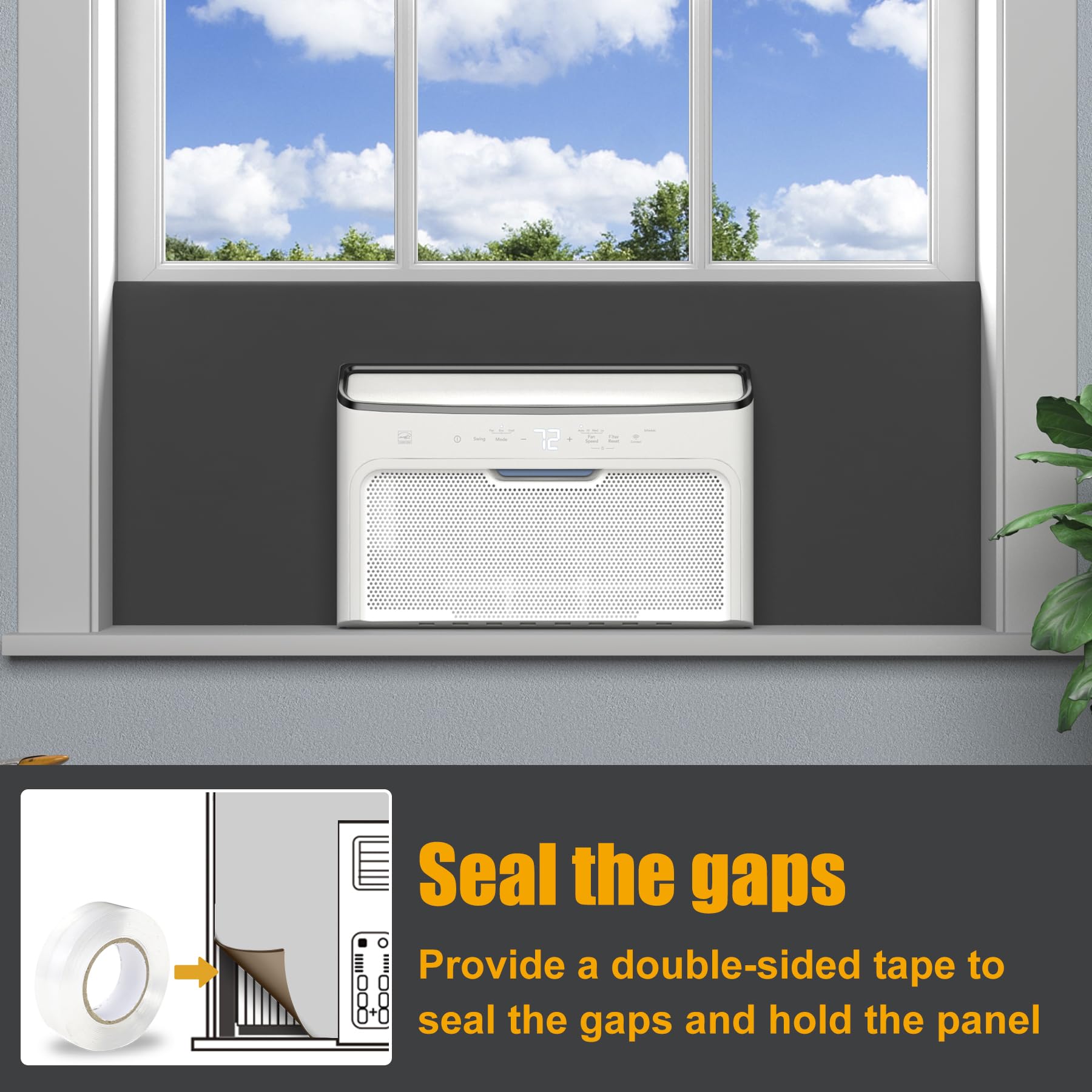 LBG Products all-season window seal panel protects against dust, moisture, and insects.