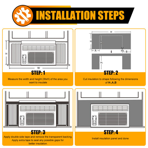 LBG Products panel features double-sided tape to seal gaps during installation.