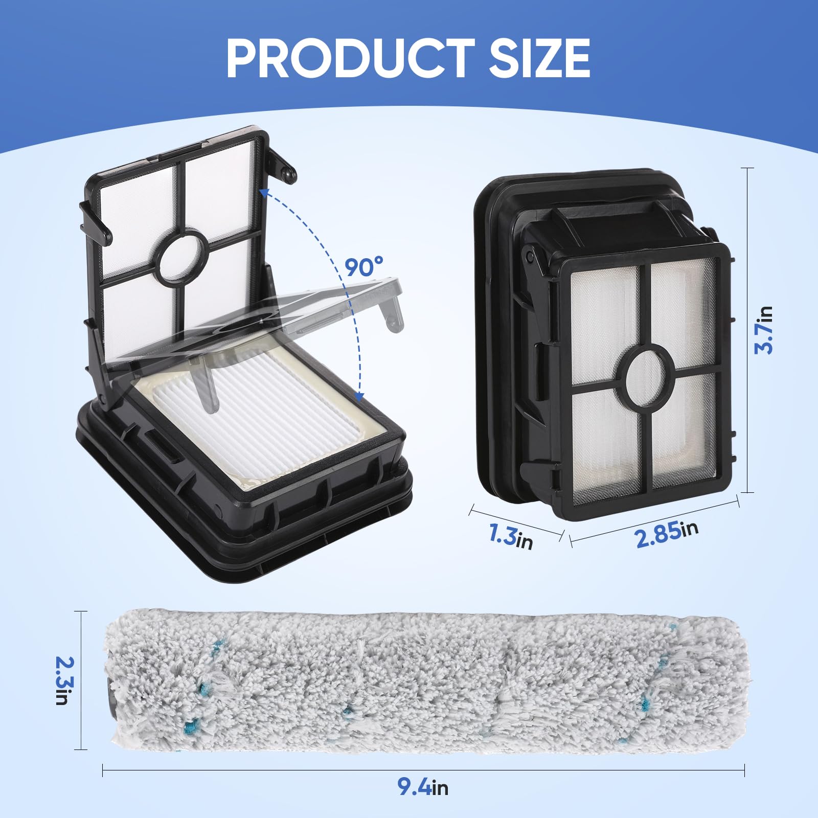 LBLVBNEWD CrossWave compatibility: brush and filter work together for thorough cleaning.