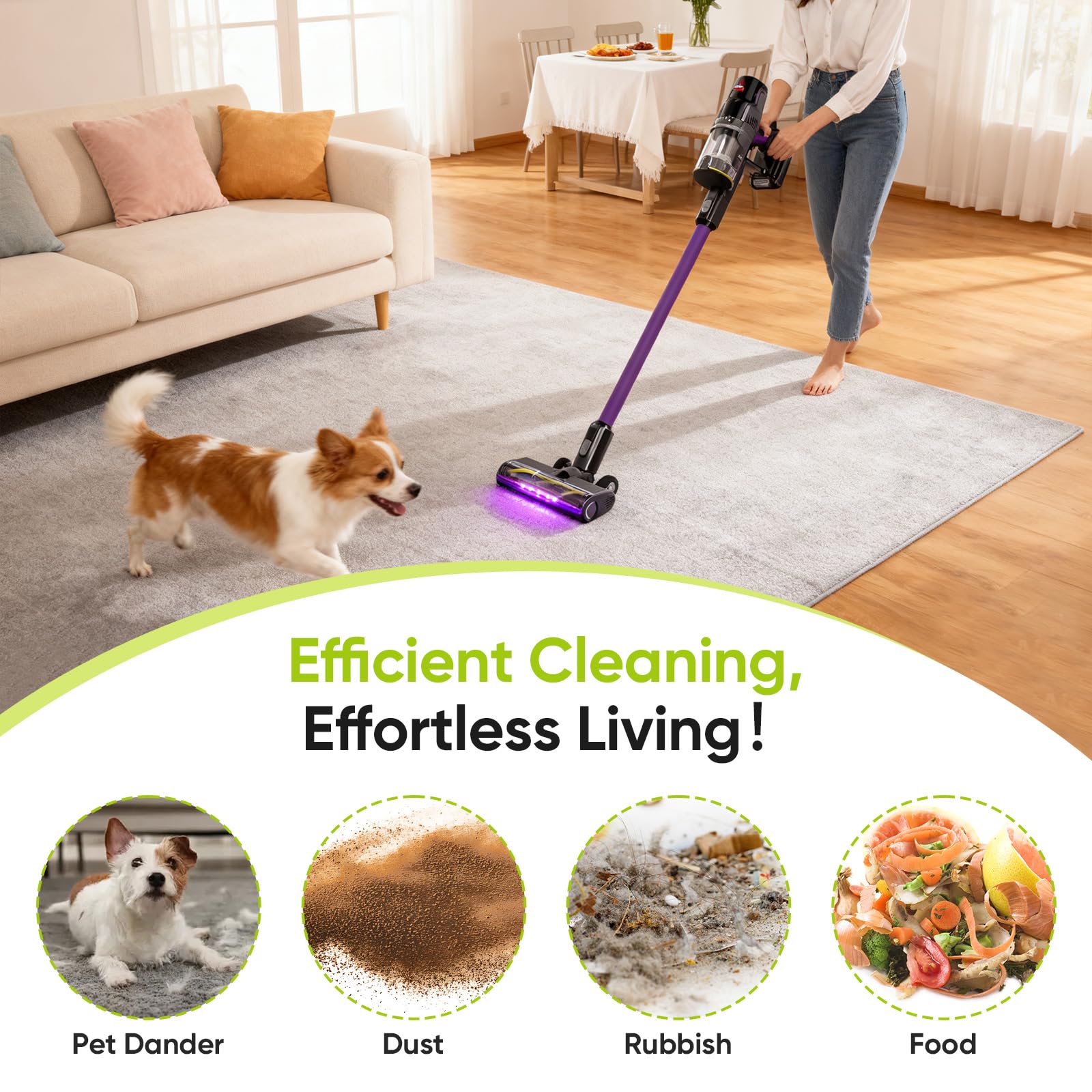 LBLVBNEWD 3797V-compatible brush roll provides steady cleaning on hard floors.