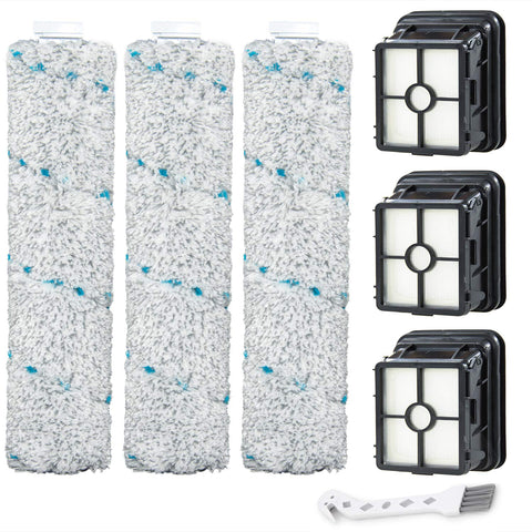 LBLVBNEWD multi-surface pet brush roll 2787 cleans hardwood and rugs with microfiber pads and nylon bristles.