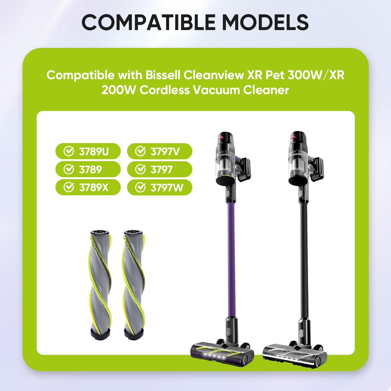 LBLVBNEWD brush roll for XR Pet 300W tackles pet hair with reduced tangles.