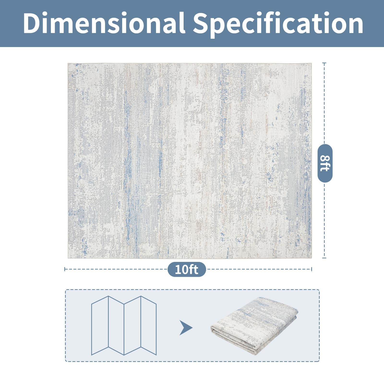 Lbris rug with non-slip rubber backing ensures safety on hardwood floors.