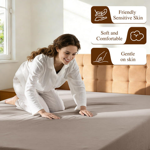Breathable linen weave from LBRO2M helps regulate temperature for better rest.