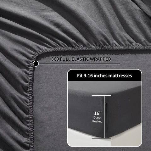 LBRO2M king flat sheet 105x102 inches for generous coverage.