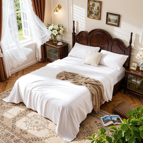 LBRO2M king flat sheet 105x102 for cool, smooth sleeping comfort.