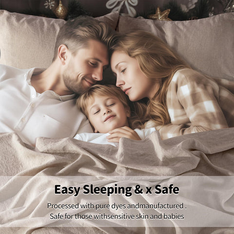 LBRO2M bedroom scene with linen sheet set suggesting all-season comfort