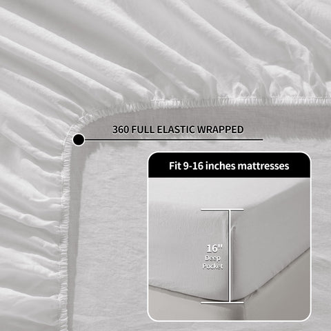 LBRO2M linen fiber texture close-up emphasizes breathable, year-round comfort