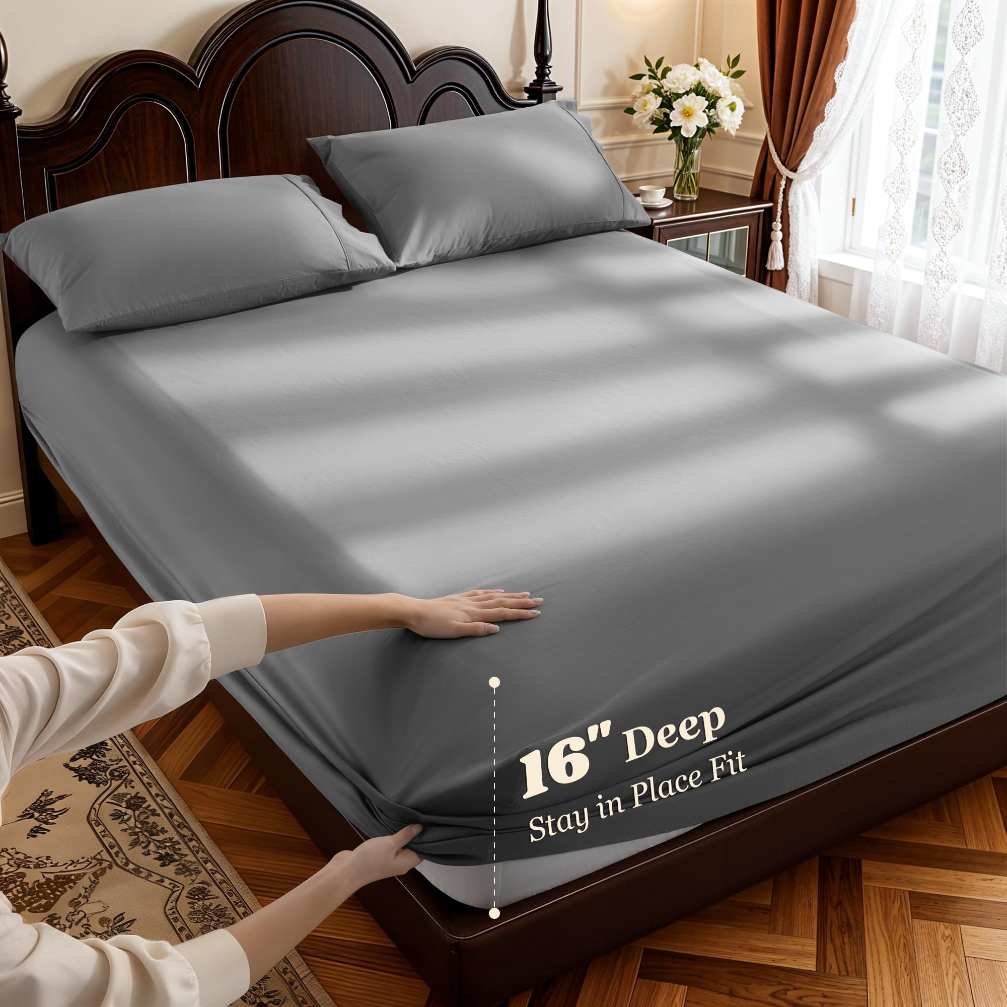 LBRO2M sateen finish dark grey close-up showing luxurious texture