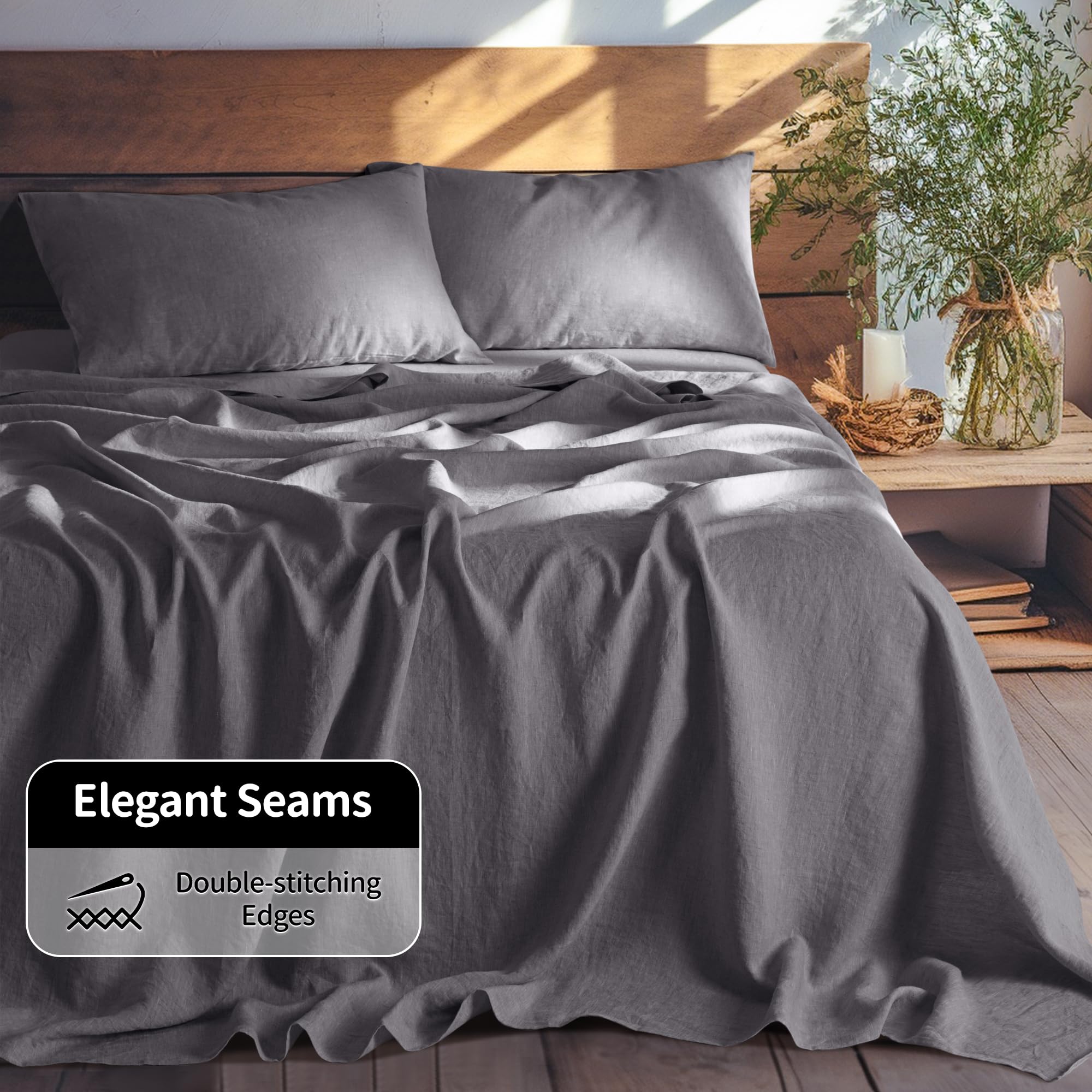 LBRO2M sustainable, skin-friendly linen supports comfortable sleep.