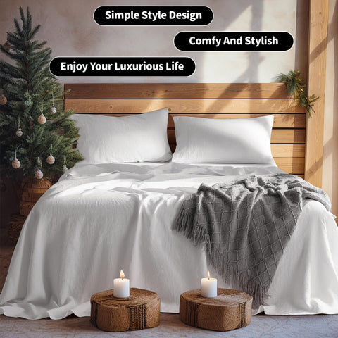 LBRO2M soft breathable linen sleep scene supports comfortable all-season rest