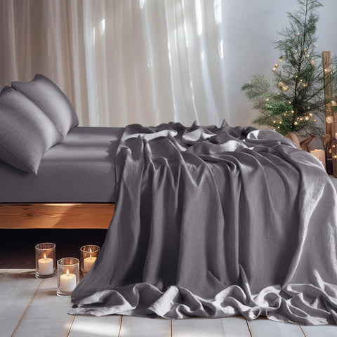LBRO2M soft, breathable linen texture enhances all-season comfort.