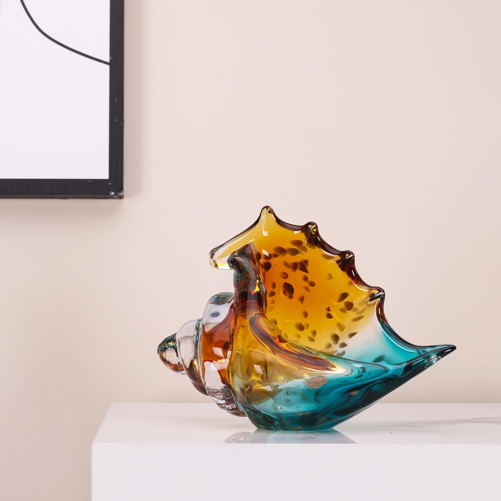 LCCCK Green Sea Glass Statue brightens shelves with coastal glow.