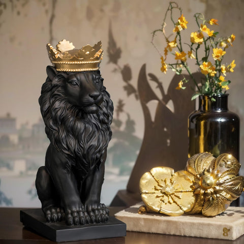 LCdecohome durable resin lion statue designed for daily display